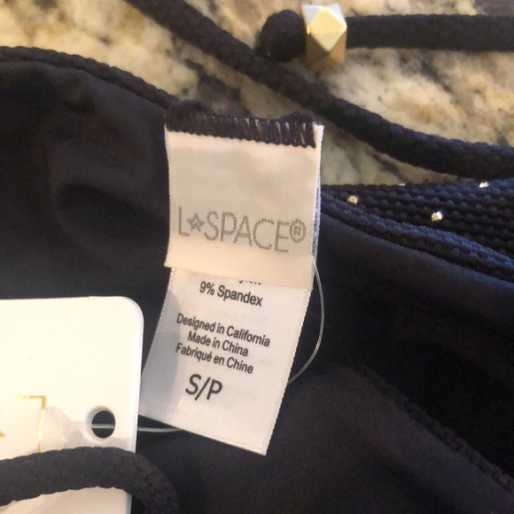 L*Space Kara Wrap Bikini Top String Triangle Lennox Tie Side Bottoms Studded - Picture 15 of 16